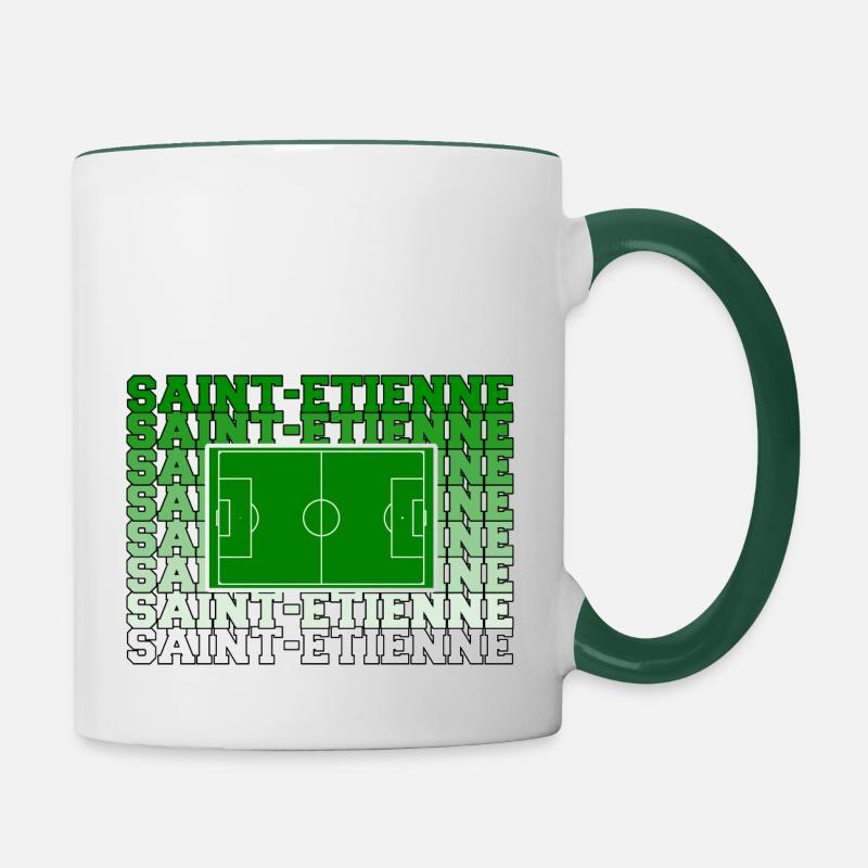 Saint-Etienne - Stade stéphanois - Mug contrasté - blanc/vert foncé