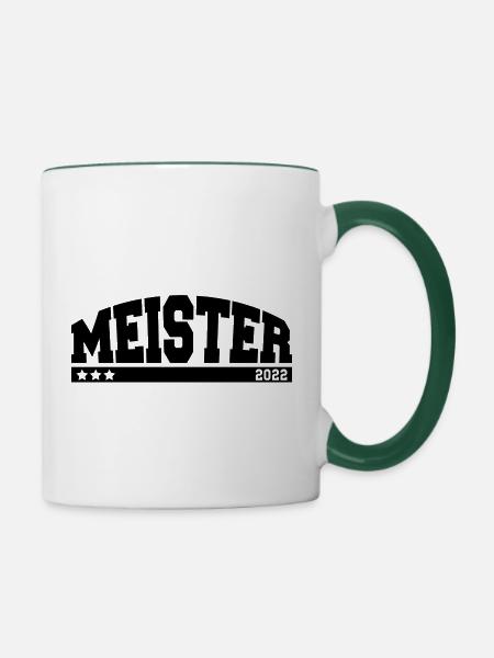 Meister 2022 - Tasse zweifarbig - Weiß/Dunkelgrün