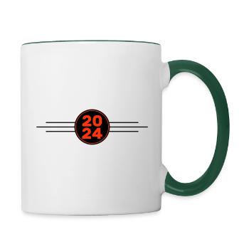 2024 Année du cœur - Mug contrasté - blanc/vert foncé - Droite