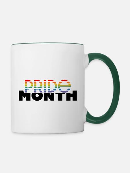 Pride month - Tasse zweifarbig - Weiß/Dunkelgrün