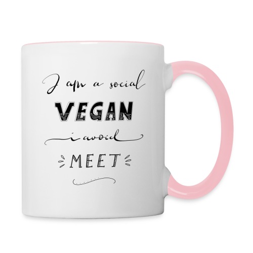 Social Vegan - Tasse zweifarbig