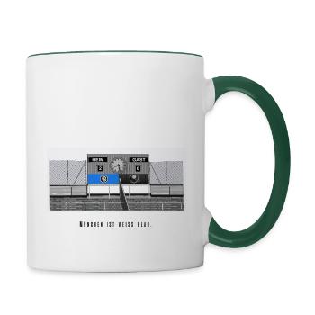 Giesing // Illustration - Tasse zweifarbig - Weiß/Dunkelgrün - Rechts