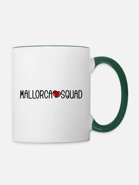 Mallorca Squad - Tasse zweifarbig - Weiß/Dunkelgrün