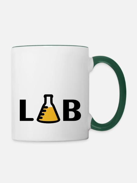 LAB (2c) - Tasse zweifarbig - Weiß/Dunkelgrün