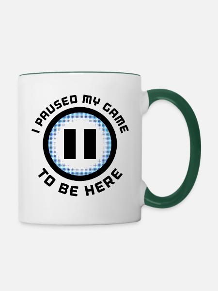 Gamer Design - Tasse zweifarbig - Weiß/Dunkelgrün