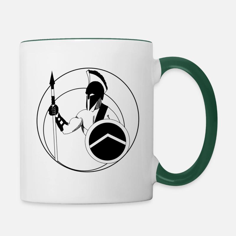Spartiates - Mug contrasté - blanc/vert foncé