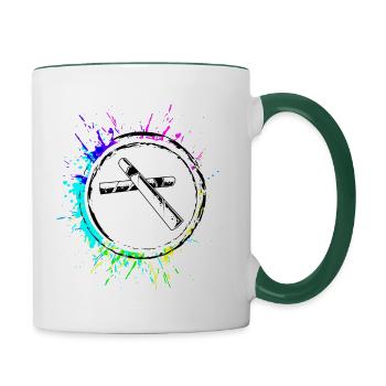 Cigar Symbol - Contrasting Mug - white/dark green - Right