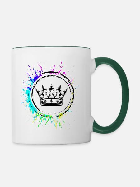Krone Royal - Tasse zweifarbig - Weiß/Dunkelgrün