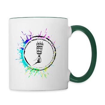 Skewer Grill Kebab - Contrasting Mug - white/dark green - Right