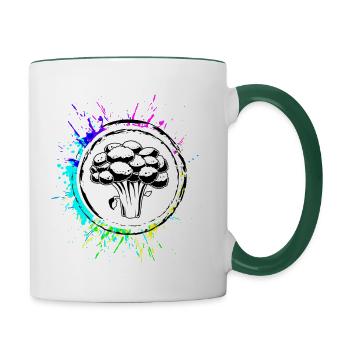 Broccoli Vegetables - Contrasting Mug - white/dark green - Right