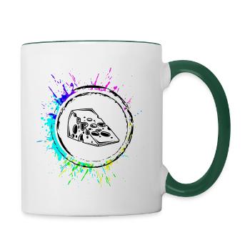 Cheese Colorful - Contrasting Mug - white/dark green - Right