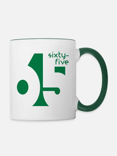 65 sixty-five - Tasse zweifarbig - Weiß/Dunkelgrün