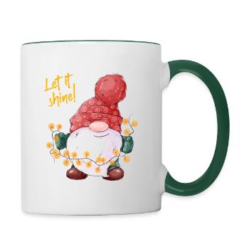Let it shine! - Contrasting Mug - white/dark green - Right