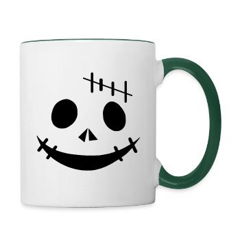 Monstre de Frank - Mug contrasté - blanc/vert foncé - Droite
