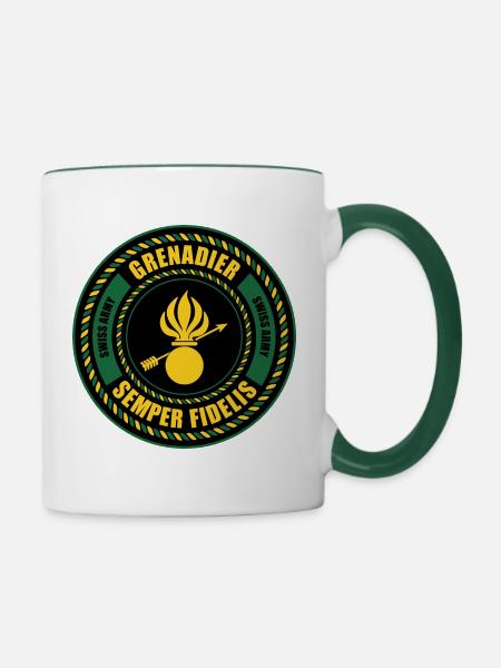 Grenadier - Tasse zweifarbig - Weiß/Dunkelgrün