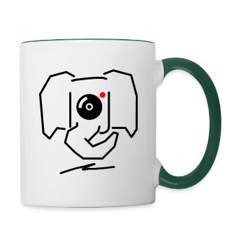 mrmrrs #04 - Mug contrasté - blanc/vert foncé - Droite