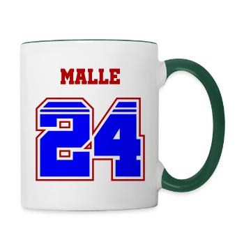 Malle 24 - Mug contrasté - blanc/vert foncé - Droite