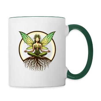Magic of the Elves - Contrasting Mug - white/dark green - Right
