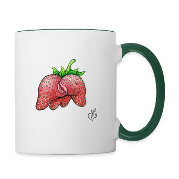 Sha-kira - Tasse zweifarbig - Weiß/Dunkelgrün - Rechts
