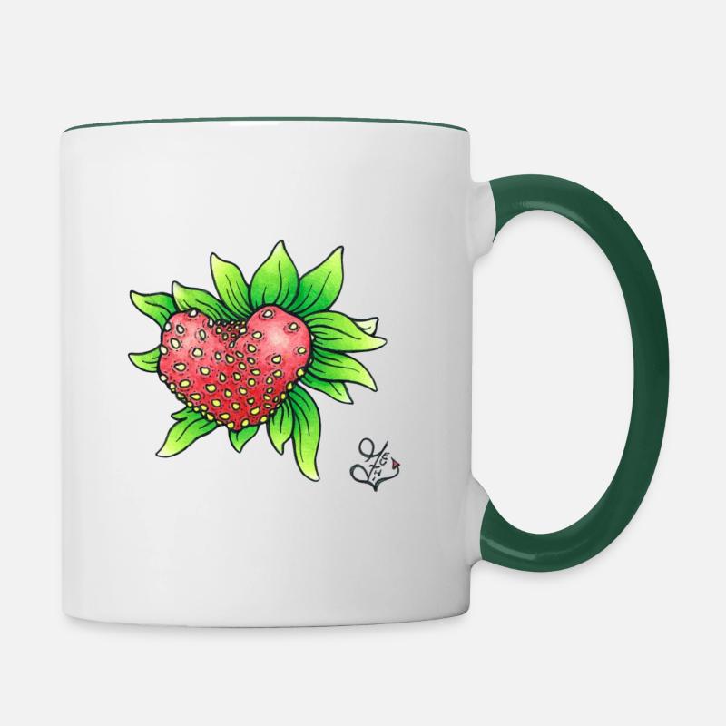 Almeria - Contrasting Mug - white/dark green