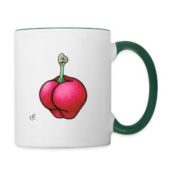 Kaori - Contrasting Mug - white/dark green - Right