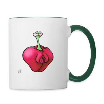 Aiko - Tasse zweifarbig - Weiß/Dunkelgrün - Rechts