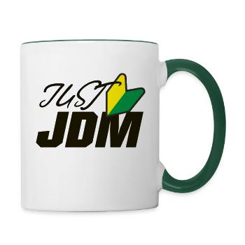 just jdm - Tasse zweifarbig - Weiß/Dunkelgrün - Rechts