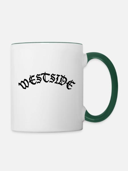 WESTSIDE - Tasse zweifarbig - Weiß/Dunkelgrün