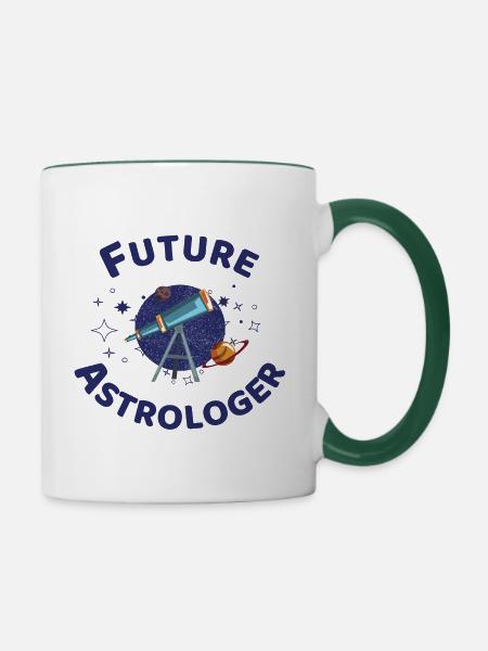 Future Astrologer - Tasse zweifarbig - Weiß/Dunkelgrün
