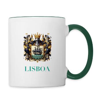 Lisboa - Tasse zweifarbig - Weiß/Dunkelgrün - Rechts