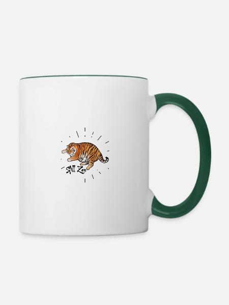 Still Zen - Tasse zweifarbig - Weiß/Dunkelgrün