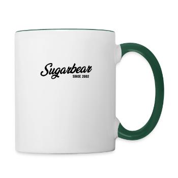 Funny Sugarbear Since 2002 - Contrasting Mug - white/dark green - Right