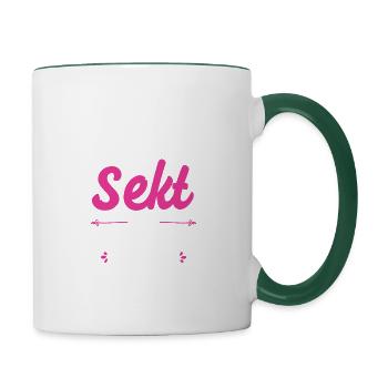 Party Drôle Dire Filles Soirée Chemise - Mug contrasté - blanc/vert foncé - Droite
