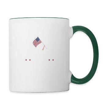 2024 Brain Vote Democracy Anti- Tee - Contrasting Mug - white/dark green - Right