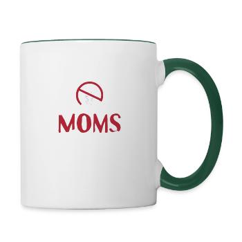 Christian Moms Against Anime Humor Tee - Tasse zweifarbig - Weiß/Dunkelgrün - Rechts