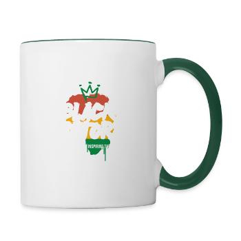 Black History Month Honouring & Inspiring Tee - Contrasting Mug - white/dark green - Right