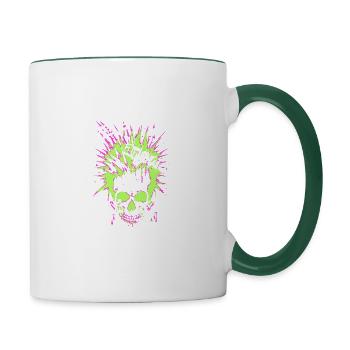 Punk Revival T-shirt punk politique - Mug contrasté - blanc/vert foncé - Droite