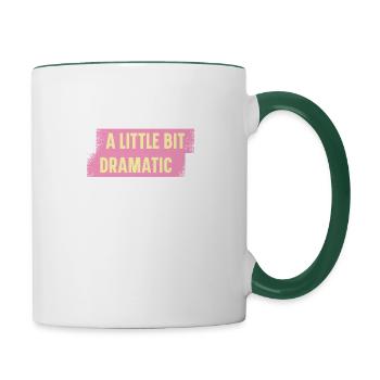 Bit Dramatic Fun Women's Tee - Tasse zweifarbig - Weiß/Dunkelgrün - Rechts