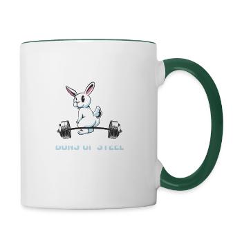 Steel Buns Bunny T-shirt d’entraînement - Mug contrasté - blanc/vert foncé - Droite