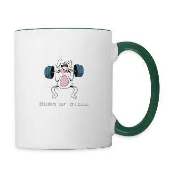 Steel Buns Bunny T-shirt d’entraînement - Mug contrasté - blanc/vert foncé - Droite