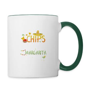 Cinco De Mayo Fiesta T-shirt - Mug contrasté - blanc/vert foncé - Droite