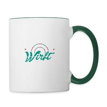 Funny Darter Duo Motif Tee - Contrasting Mug - white/dark green - Right