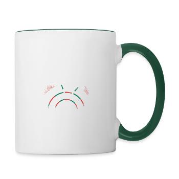 Funny Darter Duo Motif Tee - Contrasting Mug - white/dark green - Right
