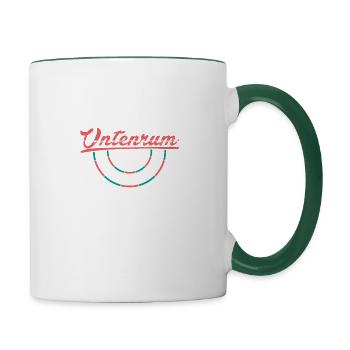Chemise d’humour Dartplayer - Bas - Mug contrasté - blanc/vert foncé - Droite