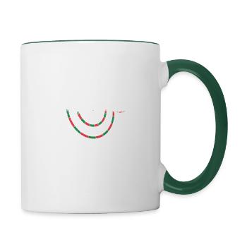 Chemise d’humour Dartplayer - Bas - Mug contrasté - blanc/vert foncé - Droite