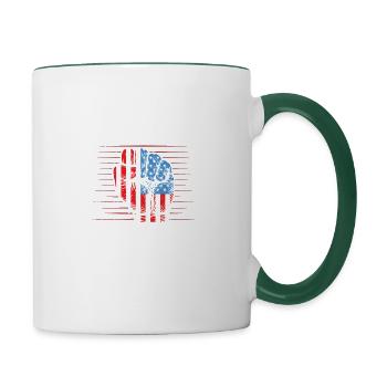 My PronPatriotic "we The People Pronouns"-t - Contrasting Mug - white/dark green - Right