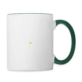 Funny bourbon wisdom t-shirt - Contrasting Mug - white/dark green - Right