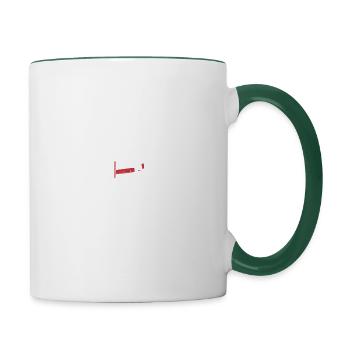 T-shirt "nurse Save Your Ass Not Kiss It" - Contrasting Mug - white/dark green - Right