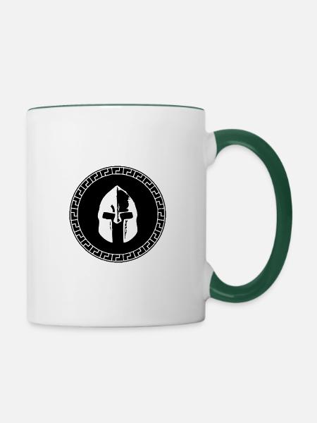 spartan - Tasse zweifarbig - Weiß/Dunkelgrün