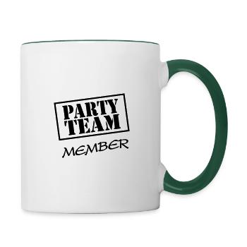 Membre de l'équipe du parti - Mug contrasté - blanc/vert foncé - Droite